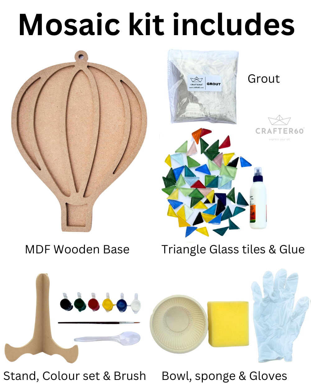 Hot Air Balloon Mosaic Art Kit