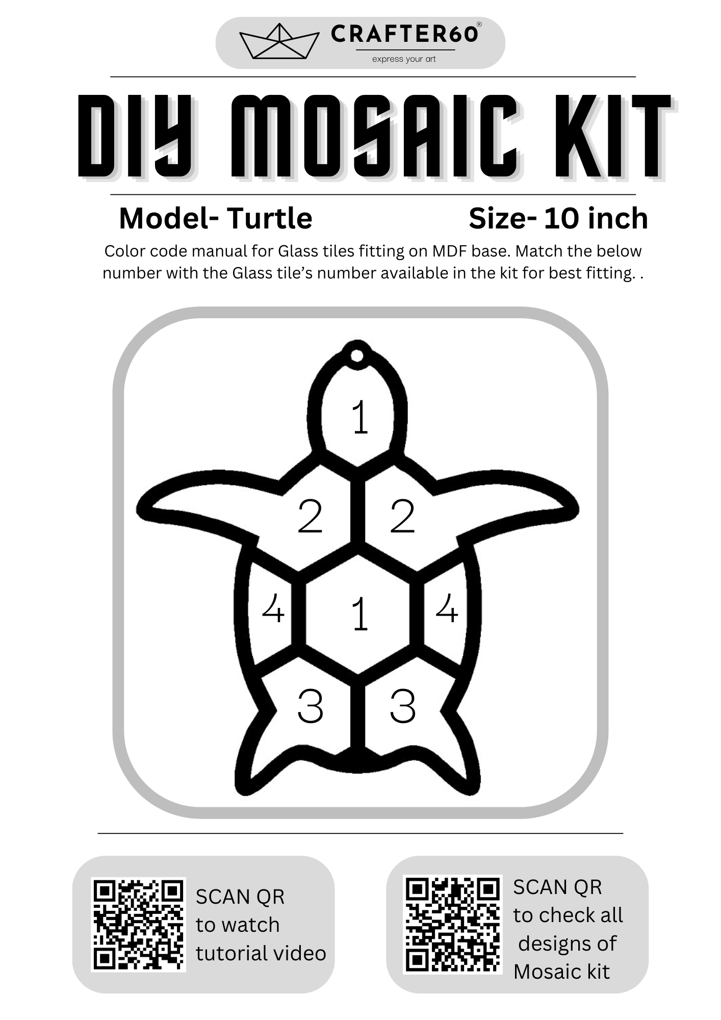 Turtle Mosaic Art Kit