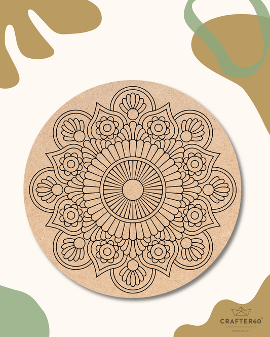 Premarked Mandala-12 Base