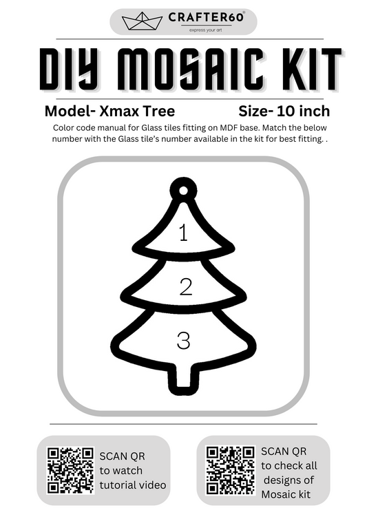 Xmas Tree Mosaic Art Kit