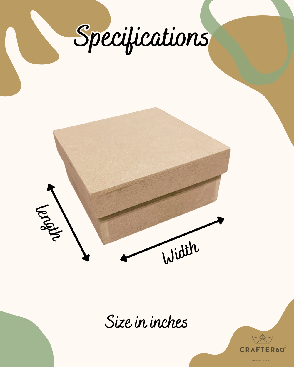 MDF Storage Box with Top Lift-Off Lid