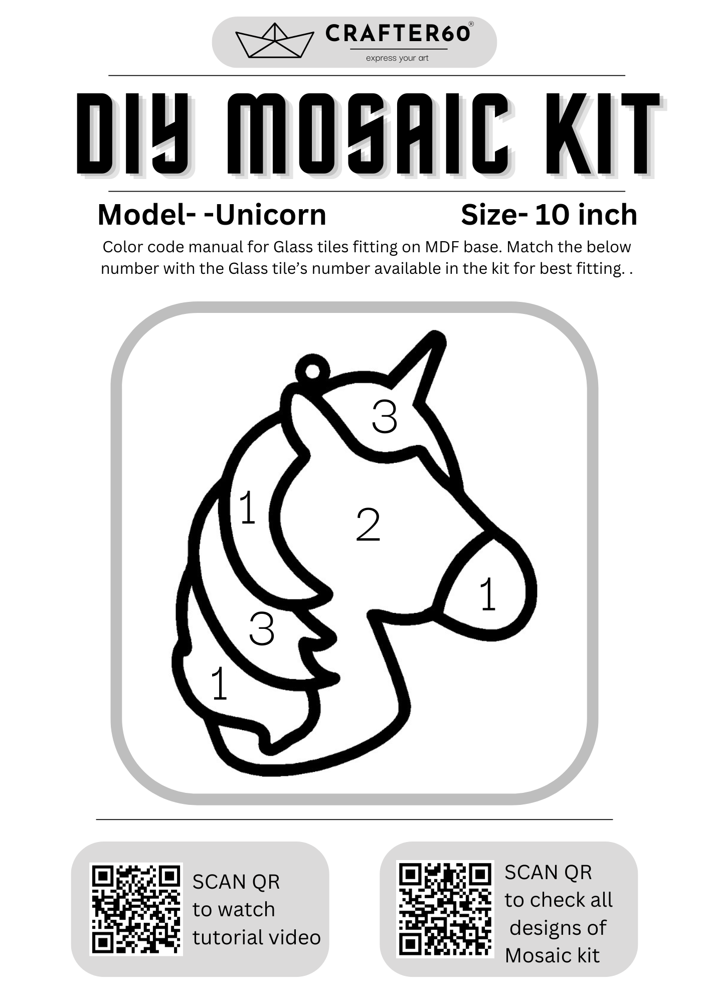 Unicorn Mosaic Art Kit