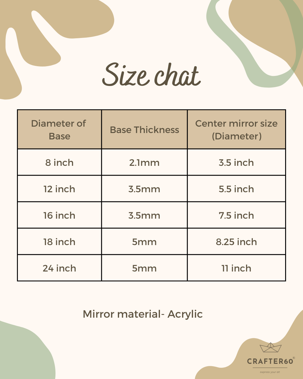 Lotus Wall Mirror Premark Base
