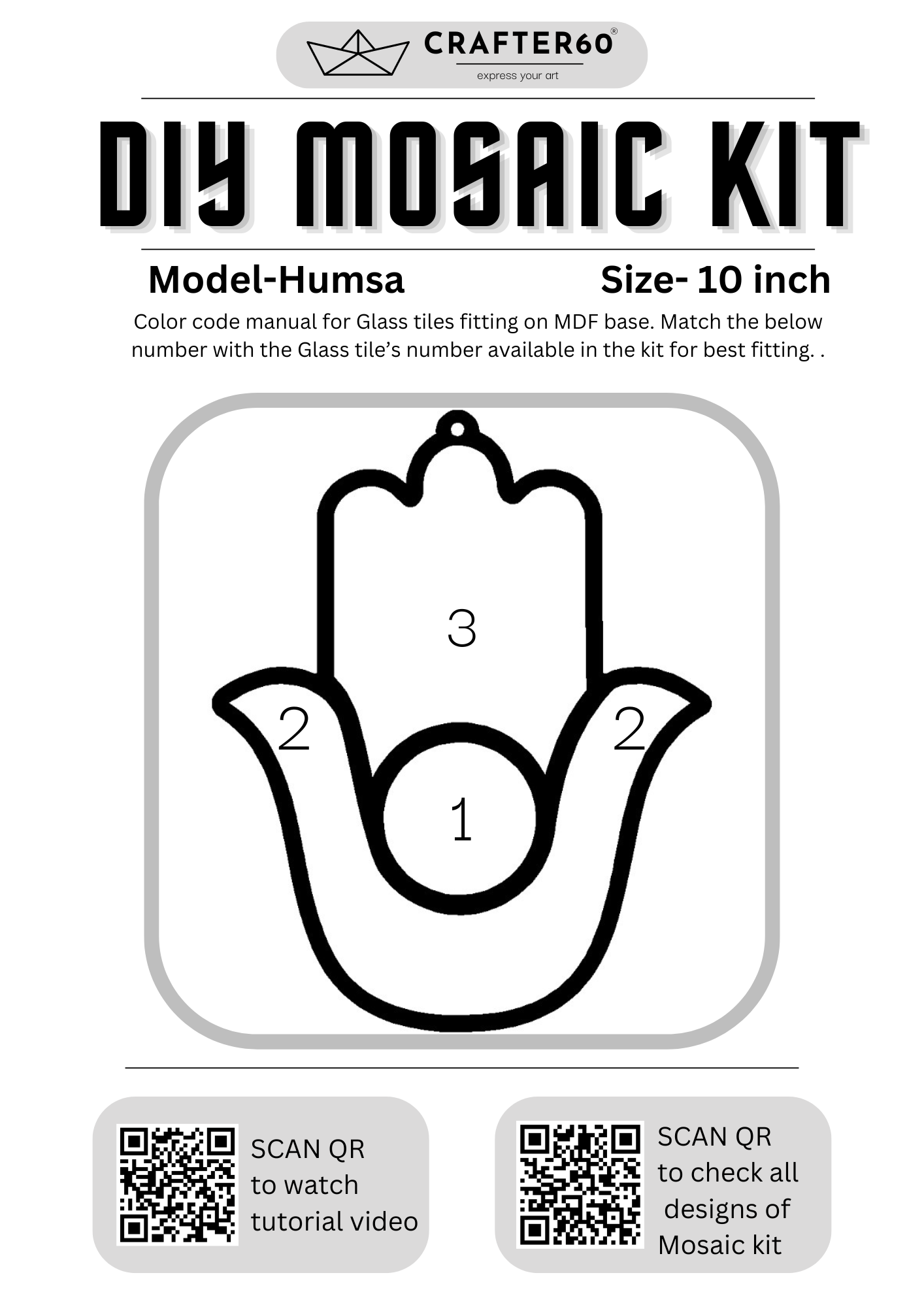 Humsa Mosaic Art Kit