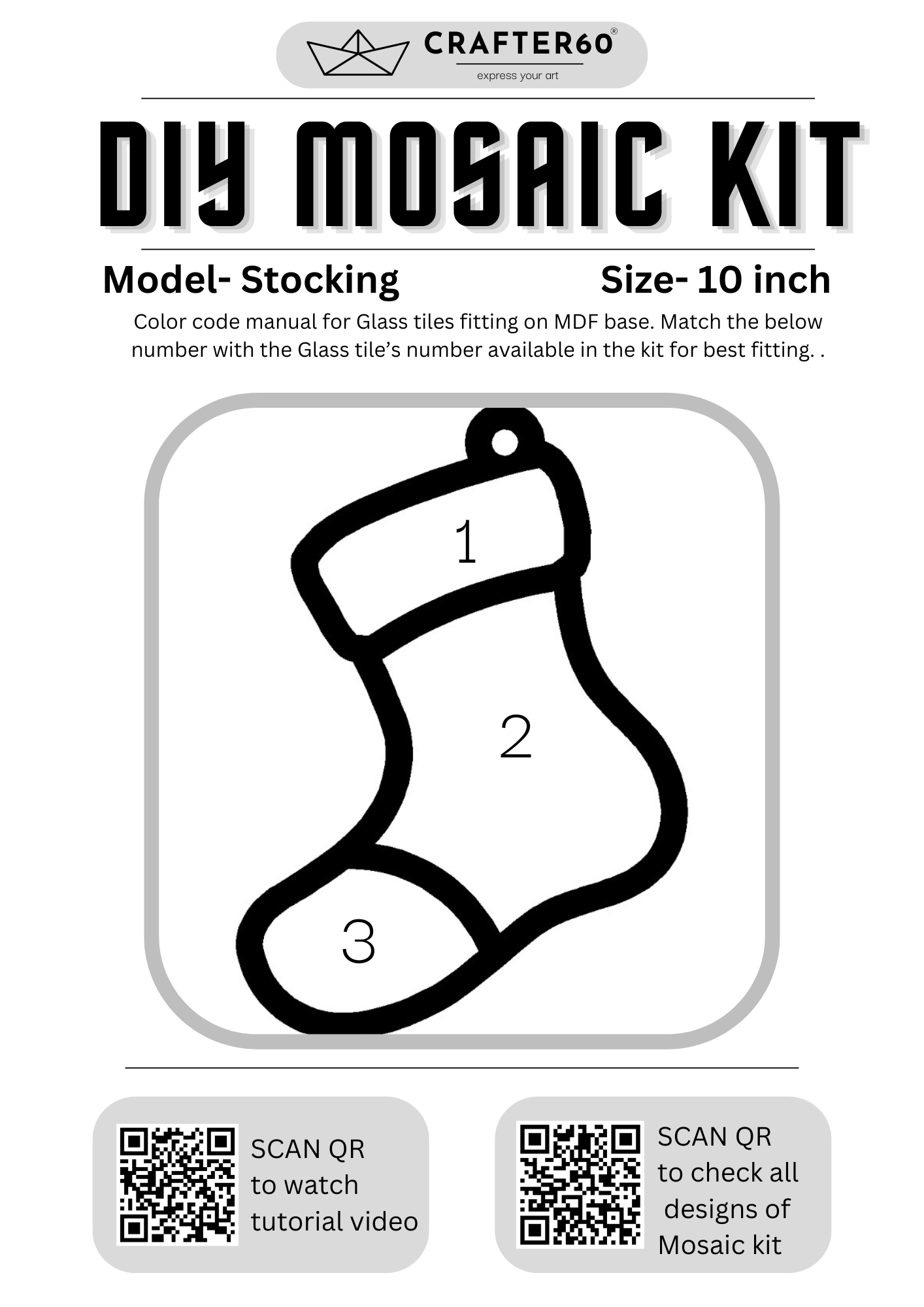 Stocking Mosaic Art Kit