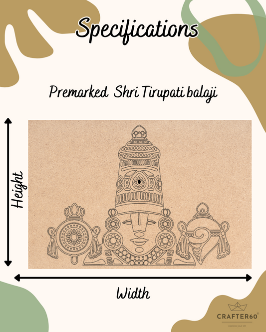 Premarked Shri Tirupati Balaji