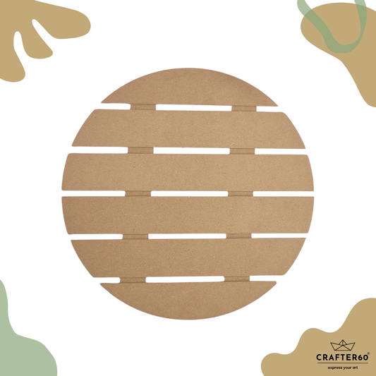DIY MDF Round Wooden Plank Base (Slatted Circle)