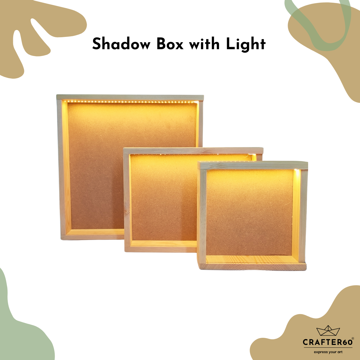 DIY Pinewood Shadow Box with Sliding Acrylic Lid
