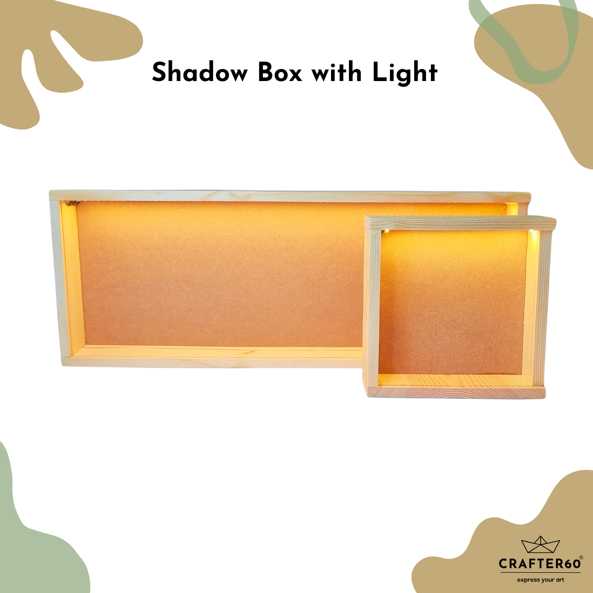 DIY Pinewood Shadow Box with Sliding Acrylic Lid