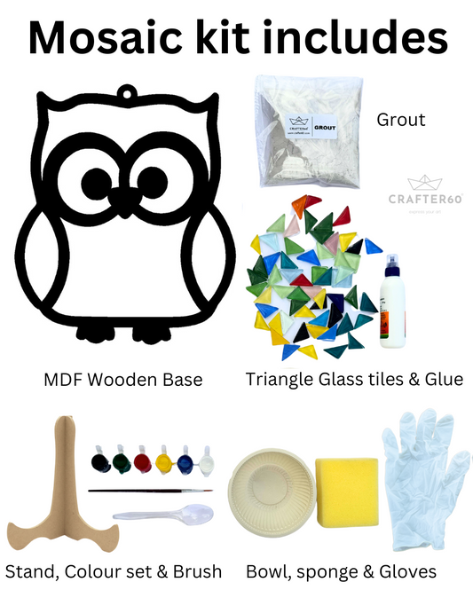 Owl Mosaic Art Base