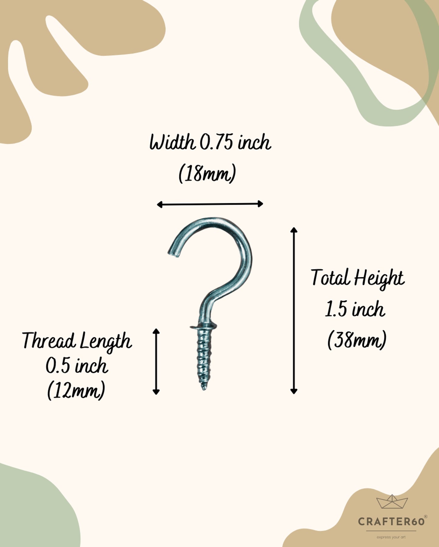 C-Hooks For Key Holder (10 Pcs)