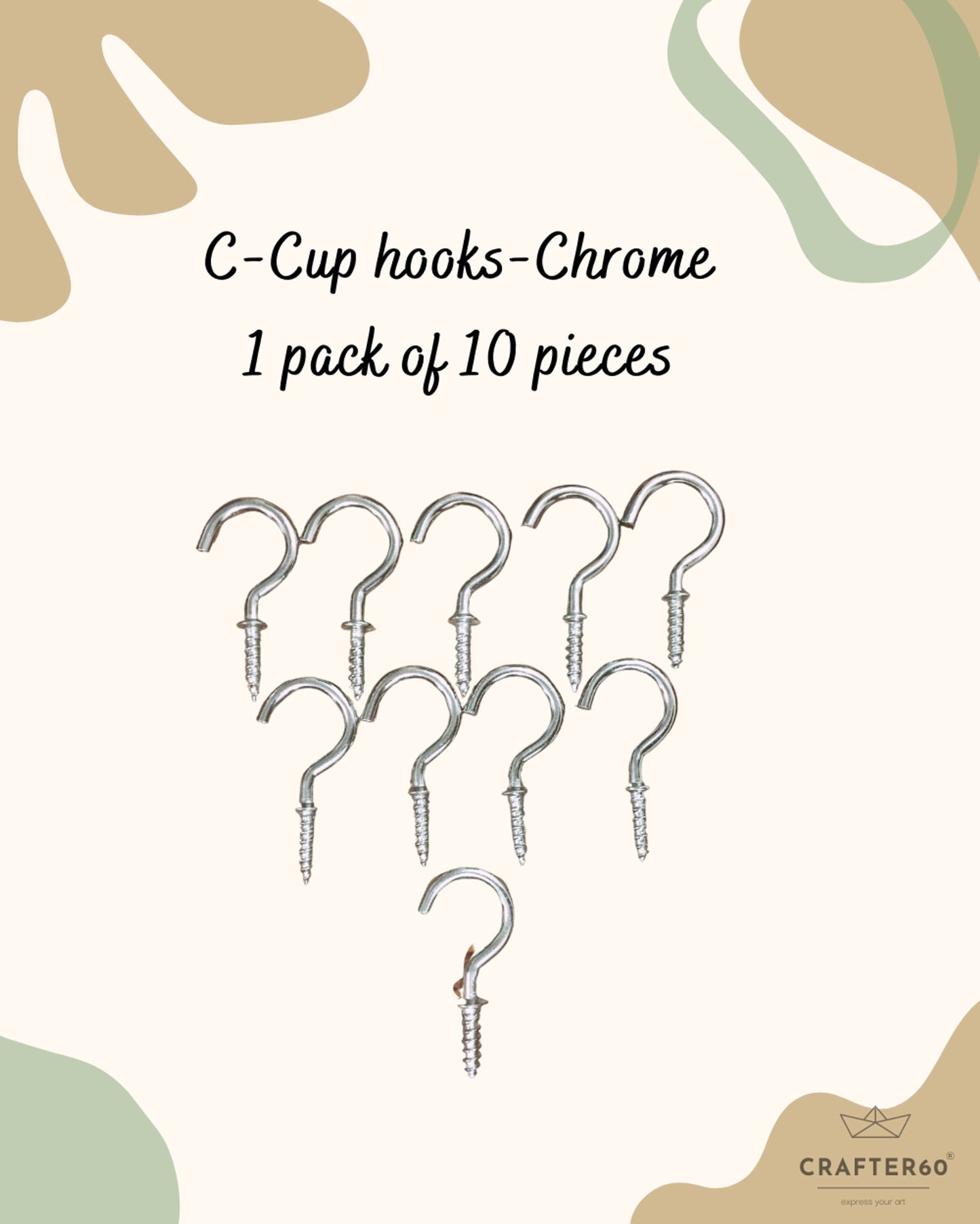 C-Hooks For Key Holder (10 Pcs)