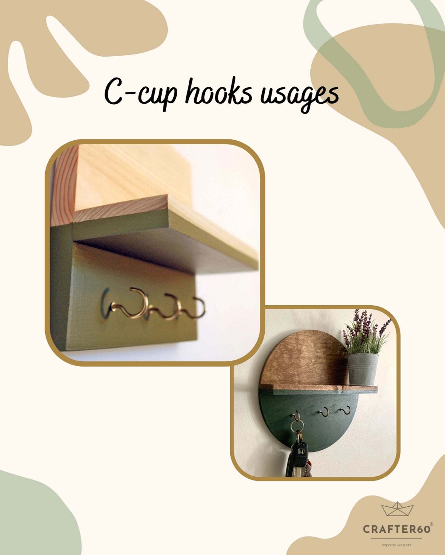 C-Hooks For Key Holder (10 Pcs)
