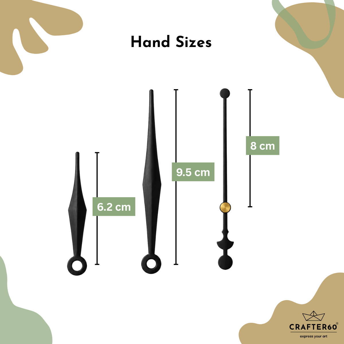 Classic Spear Clock Hand Set