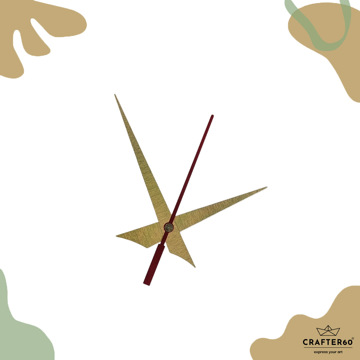 Geometric Spike Clock Hand Set