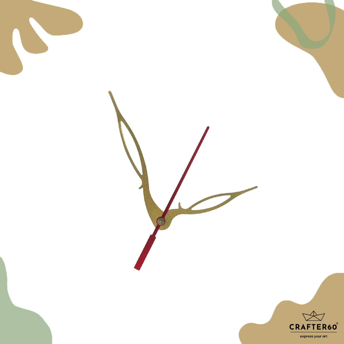Elegant Leaf Clock Hand Set