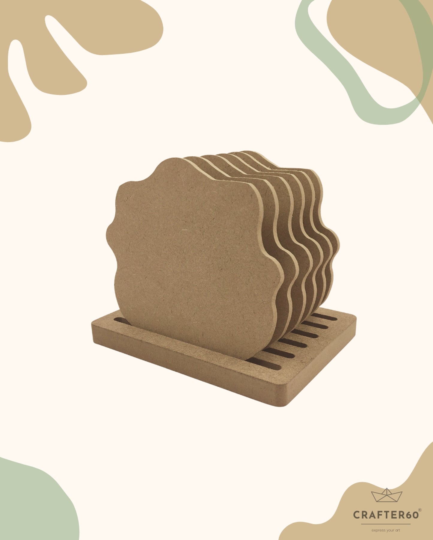 Geode Coasters (6pcs of one set with stand)