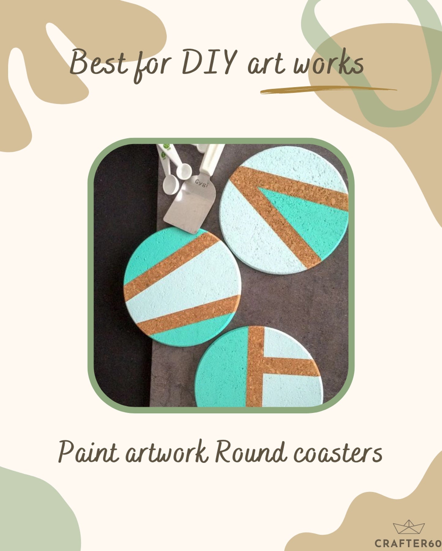 Round Coasters (6pcs of one set with stand)