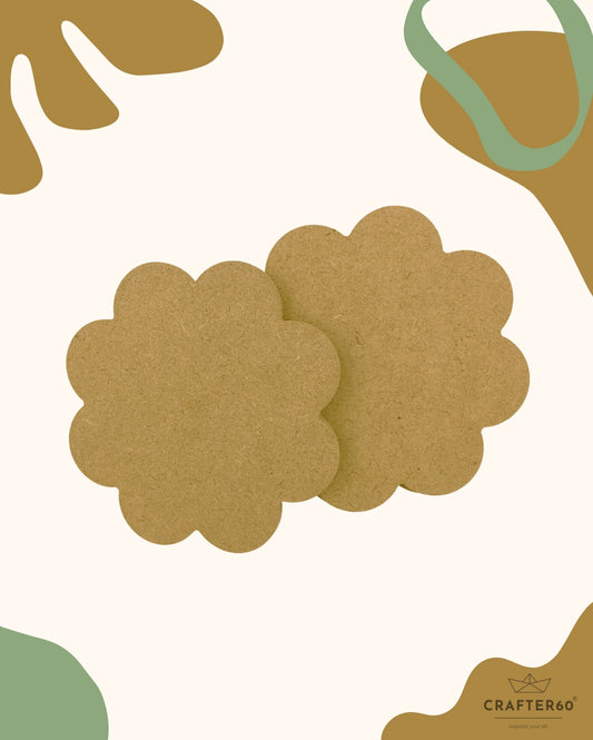 Scalloped Coasters (6pcs of one set with stand)