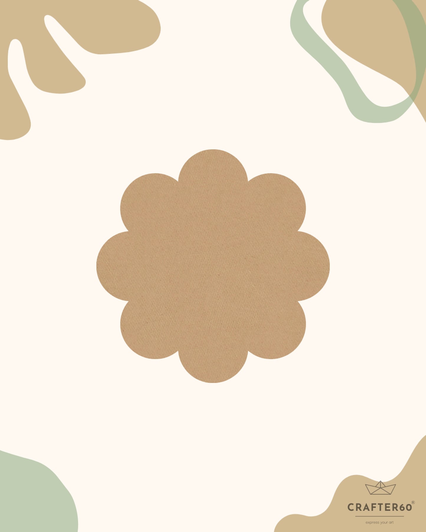 Scalloped Coasters (6pcs of one set with stand)