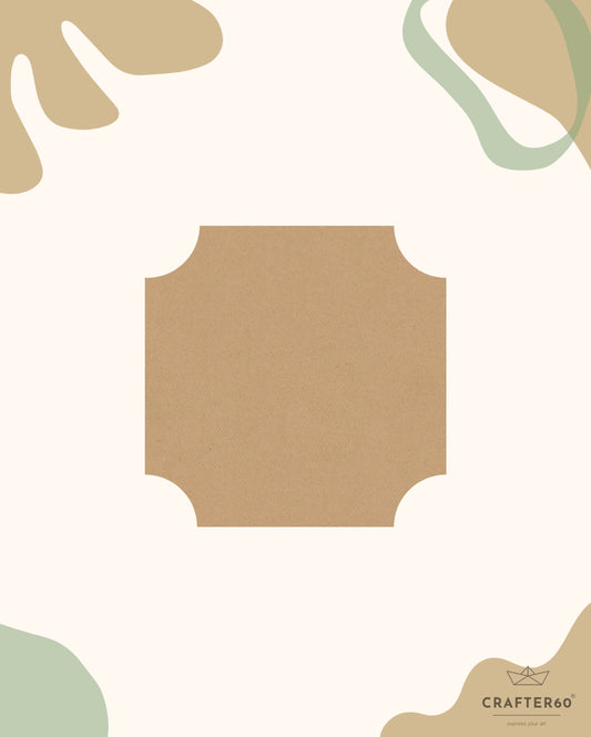 Square Shape-2 Coasters (6pcs of one set with stand)