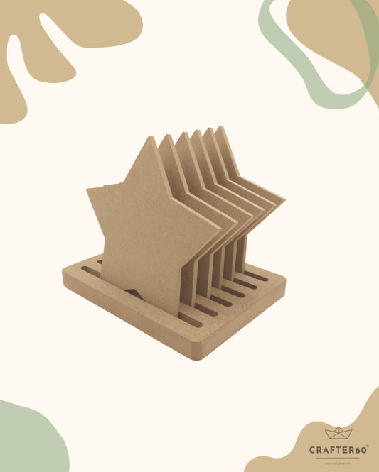 Star Coasters (6pcs of one set with stand)