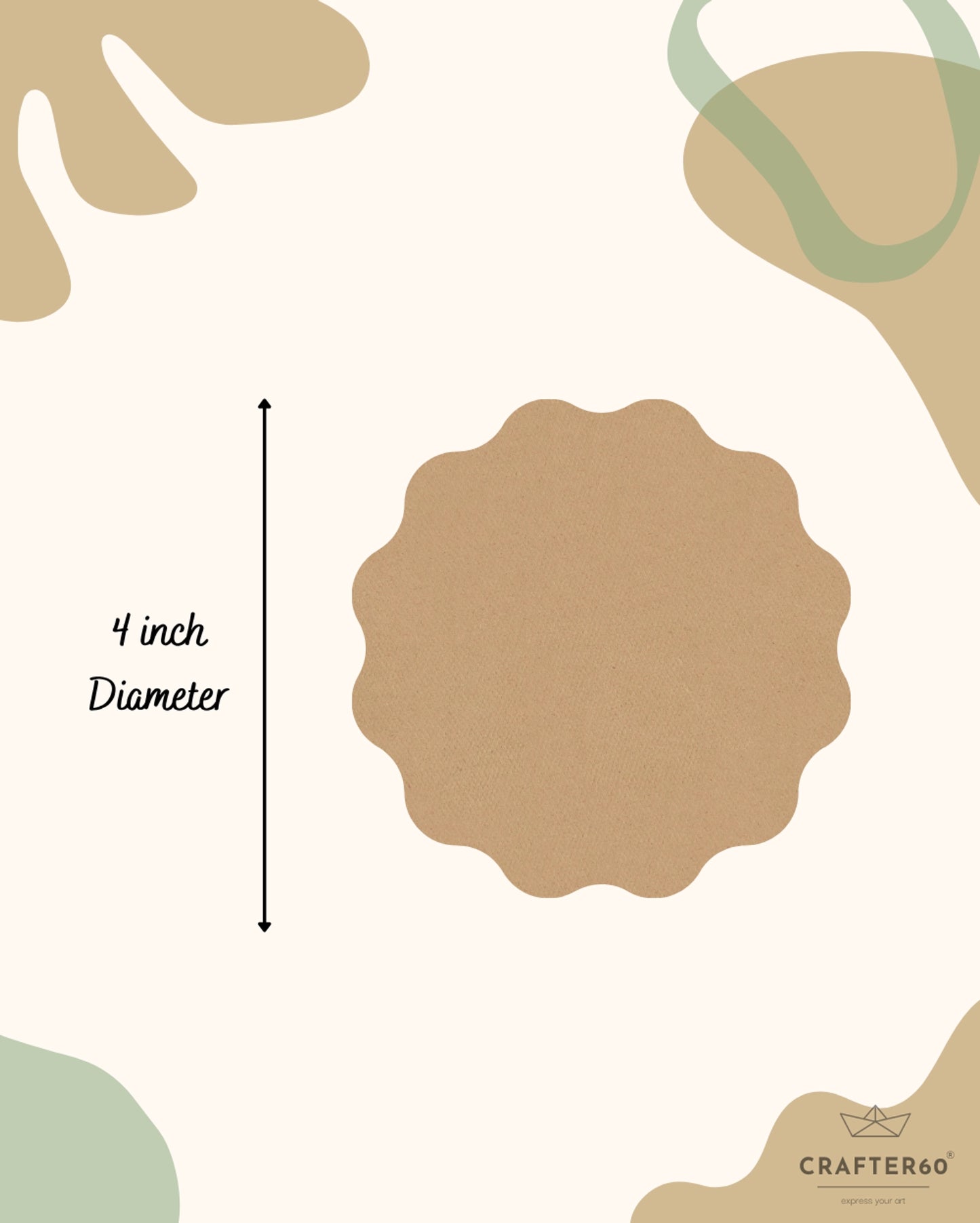 Wave Coasters (6pcs of one set with stand)