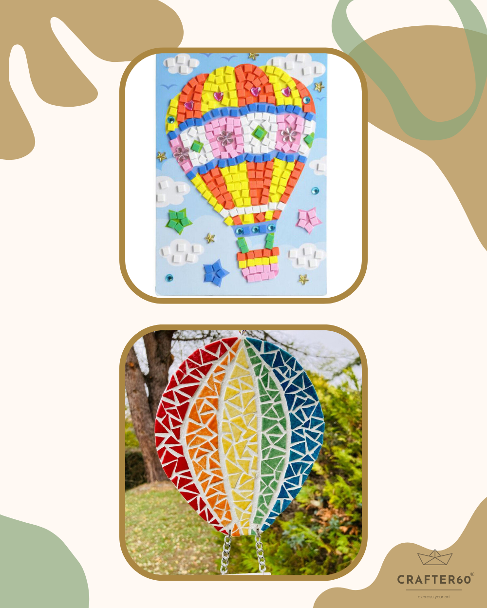 Hot Air Balloon Mosaic Art Kit