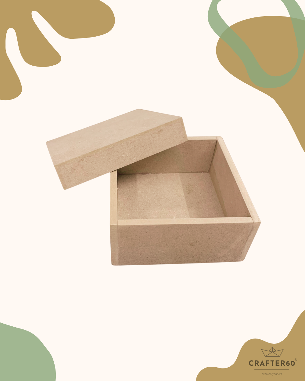 MDF Storage Box with Top Lift-Off Lid