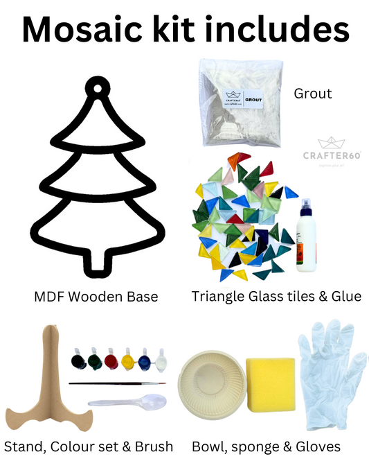 Xmas Tree Mosaic Art Kit