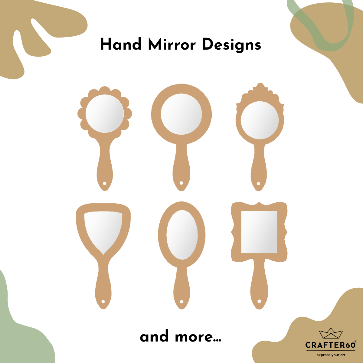 Floral Petal Round Hand Mirror