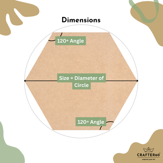 DIY MDF Hexagon Shape Base | Art & Craft Base