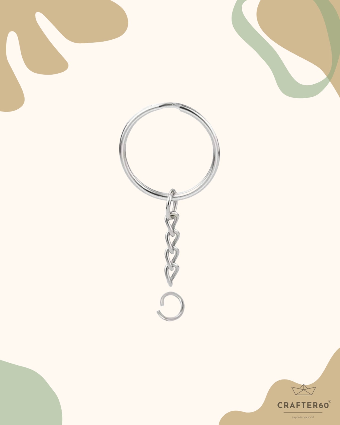 Key Ring With Chain (10 Pcs)