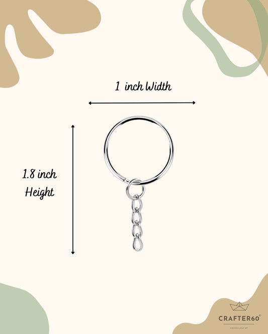 Key Ring With Chain (10 Pcs)