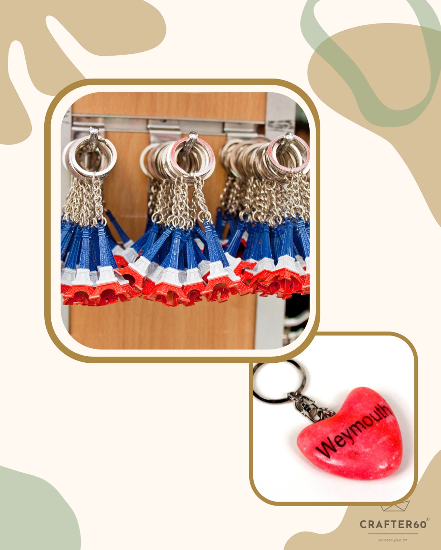 Key Ring With Chain (10 Pcs)