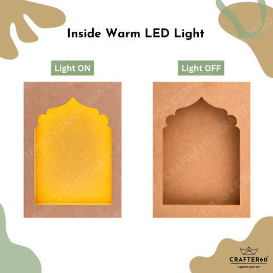 DIY MDF Jharokha Shadow Box • Design 1