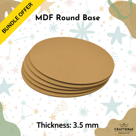 MDF Round Base Bundle (3.5mm Thick)
