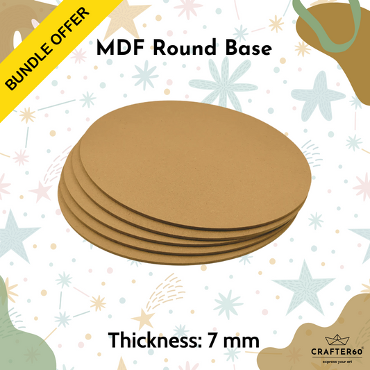 MDF Round Base Bundle (7mm Thick)