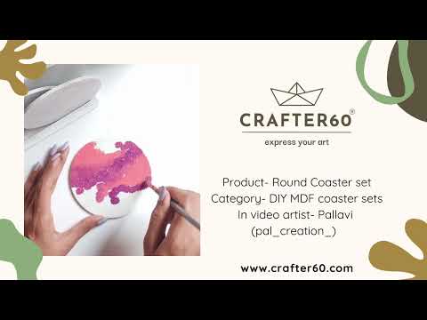 Round Coasters (6pcs of one set with stand)