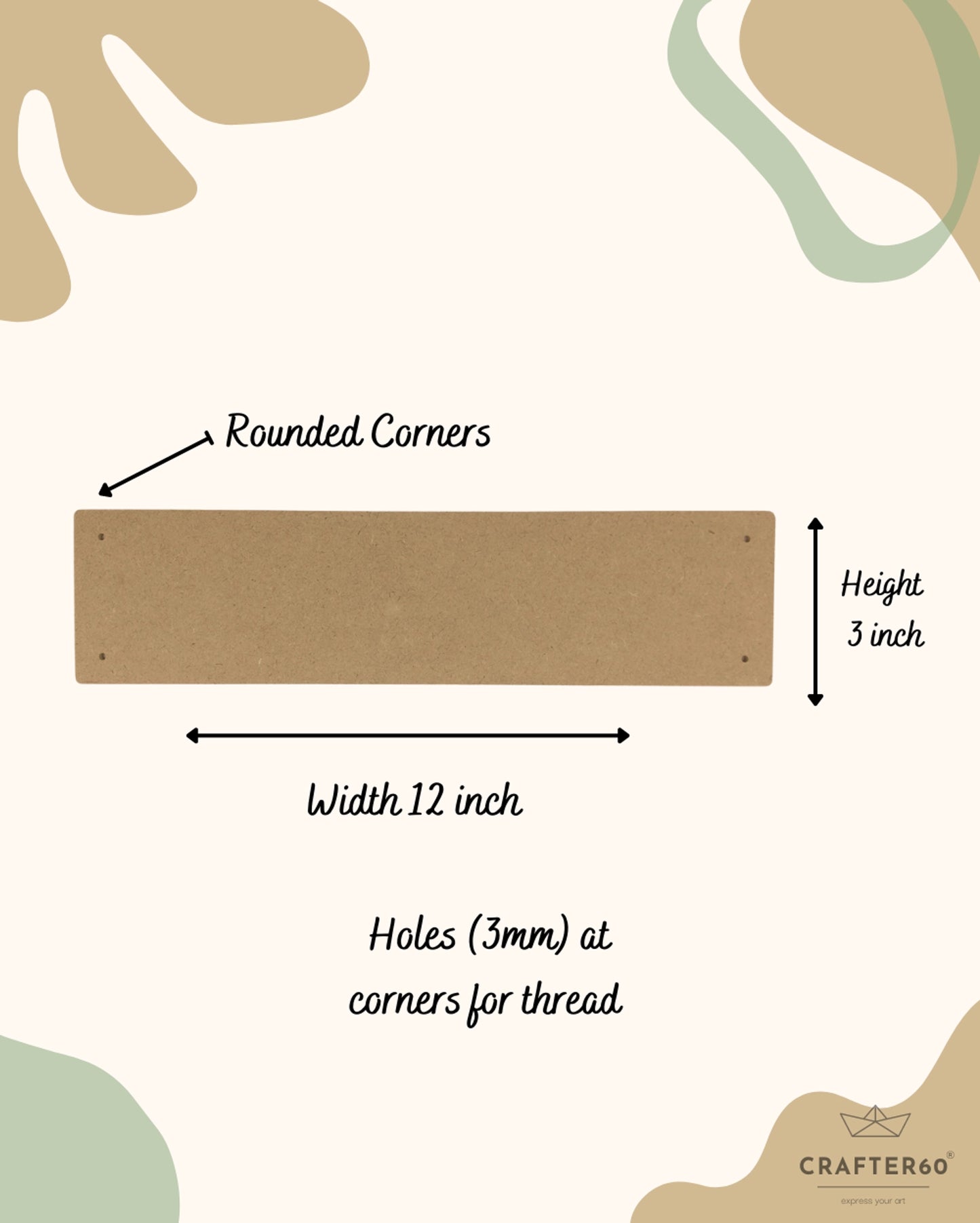 Rectangular Planks- 12X3 Inch