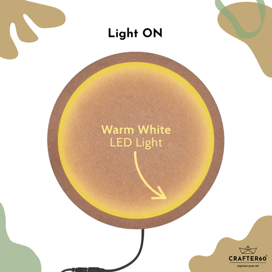 DIY Round MDF Board with LED Light