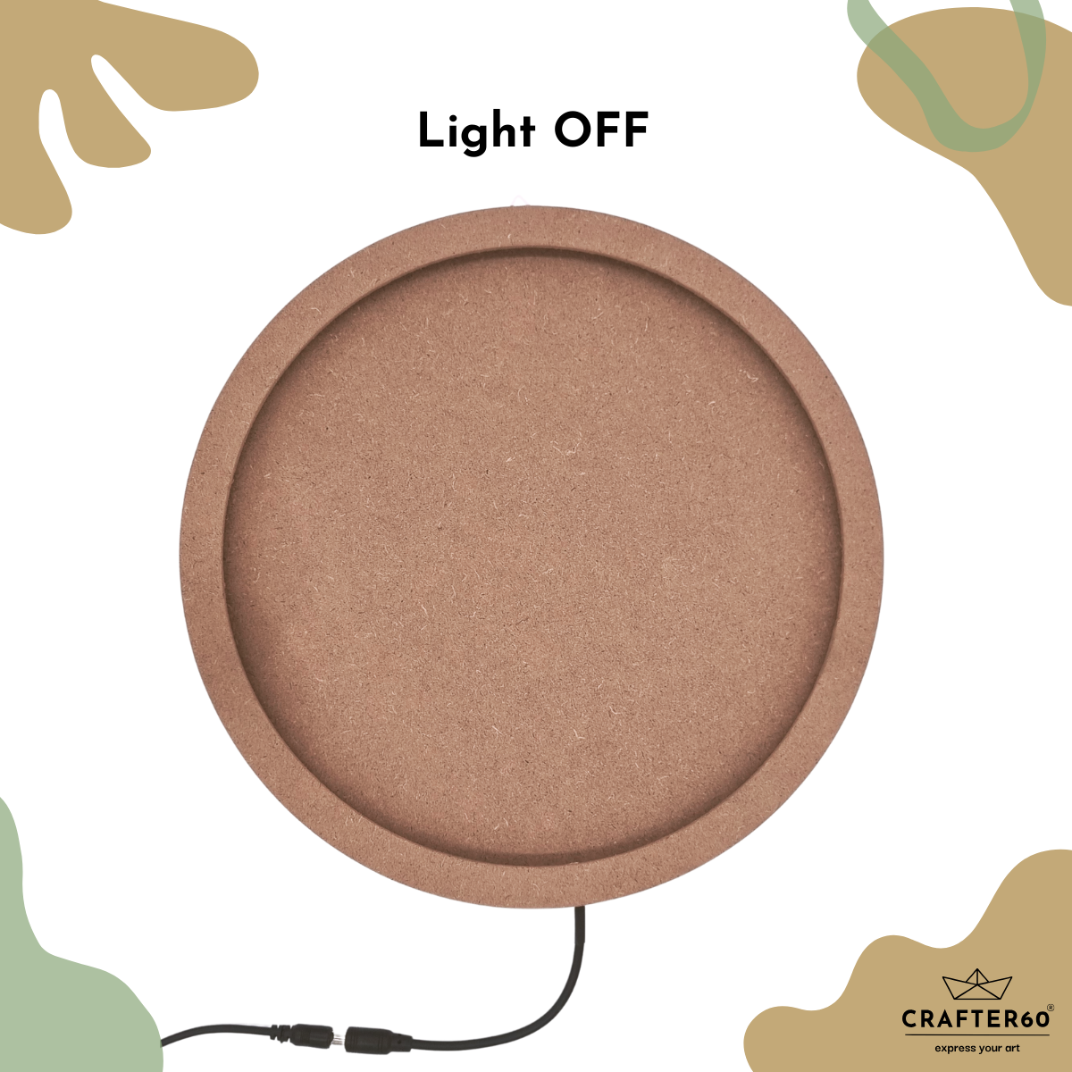 DIY Round MDF Board with LED Light