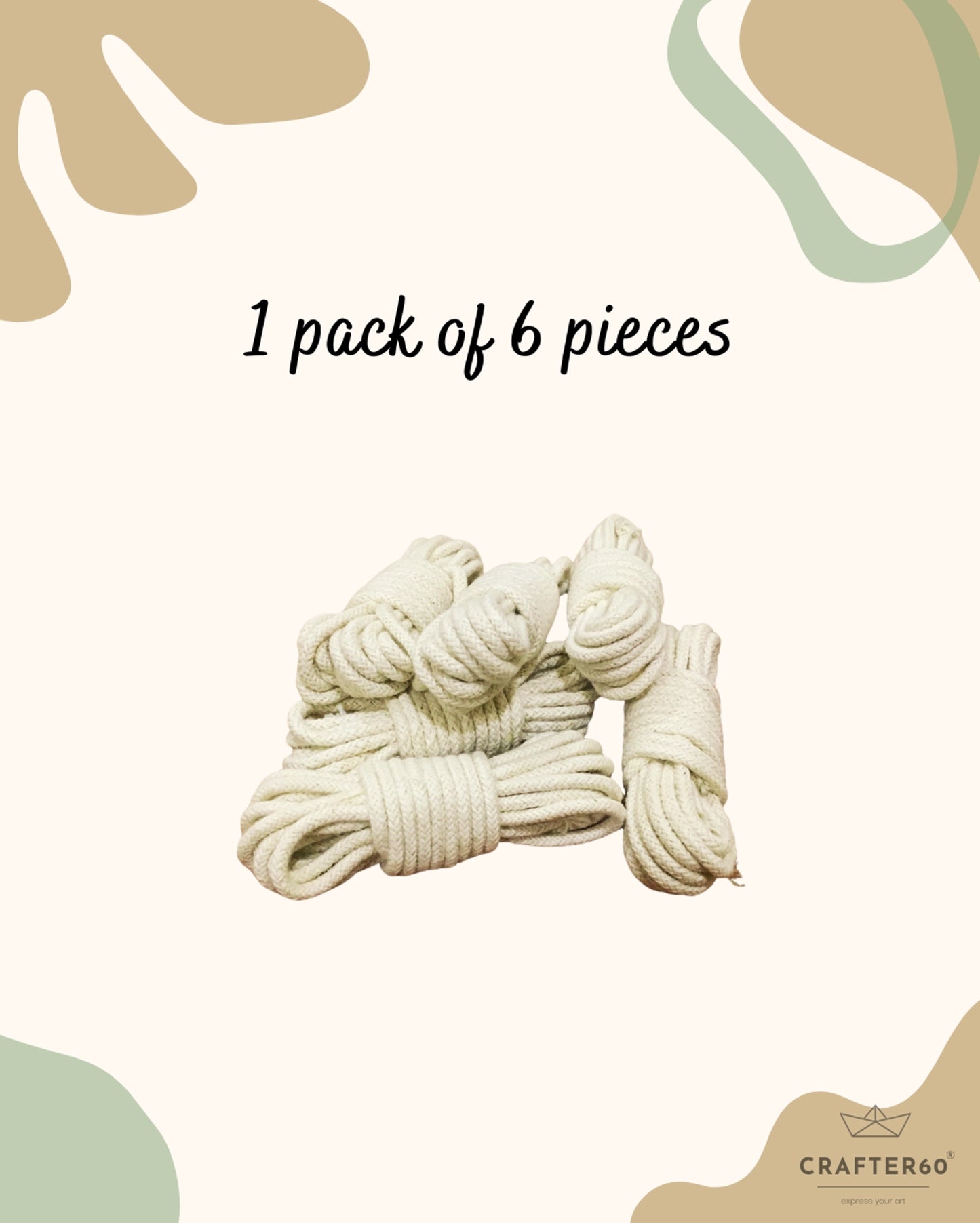White Rope- 1 Packet Of 6Pcs