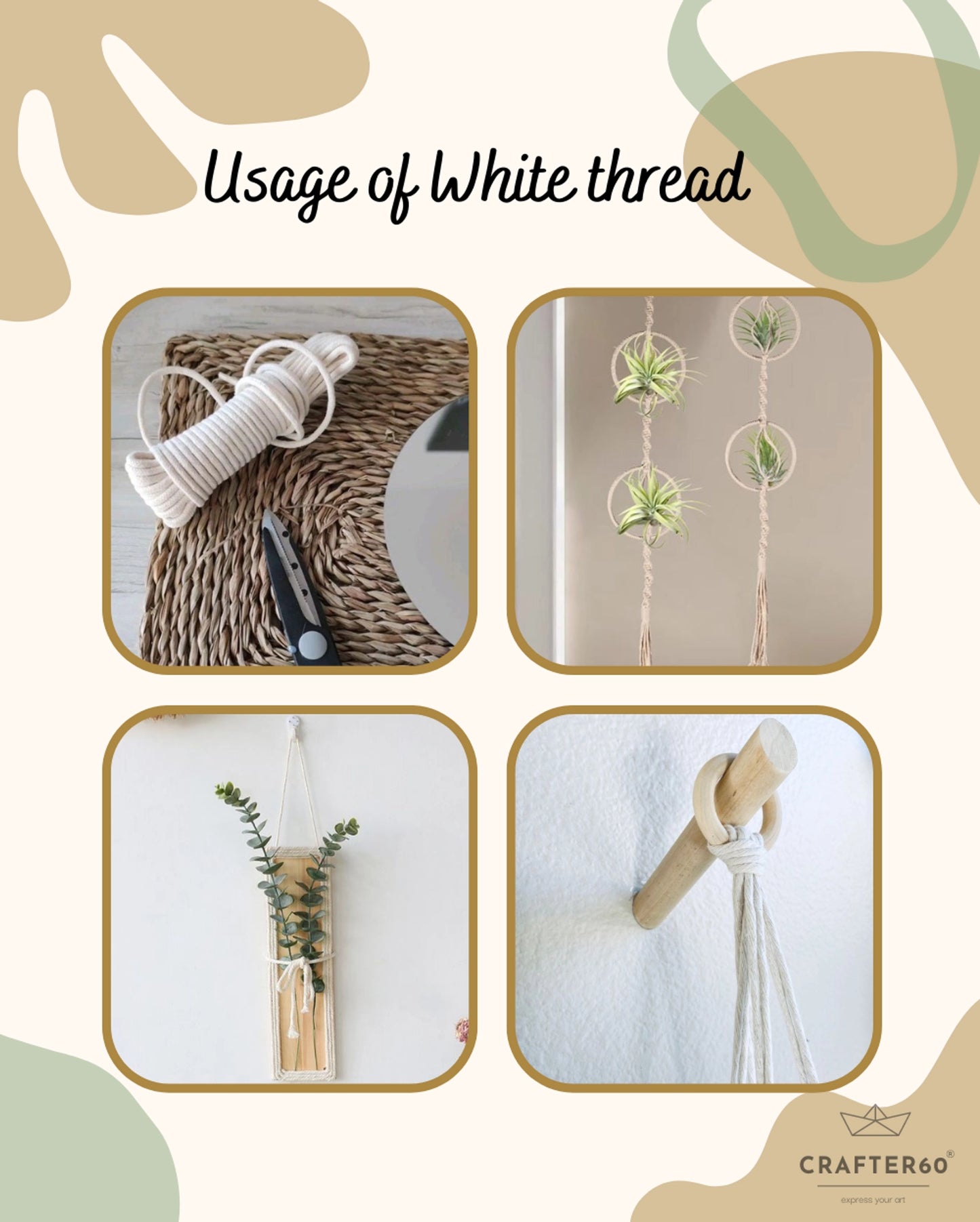 White Rope- 1 Packet Of 6Pcs