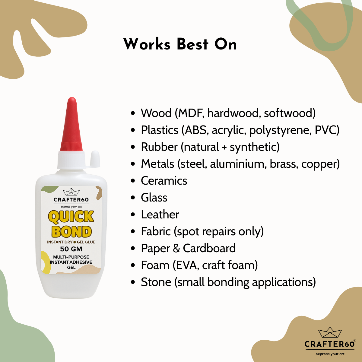 Quick Bond Instant Gel Glue – 50gm