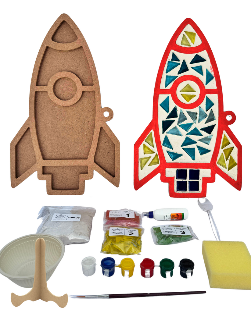 DIY Rocket Mosaic Art Kit for Kids & Adults | Shop at Crafter60 ...