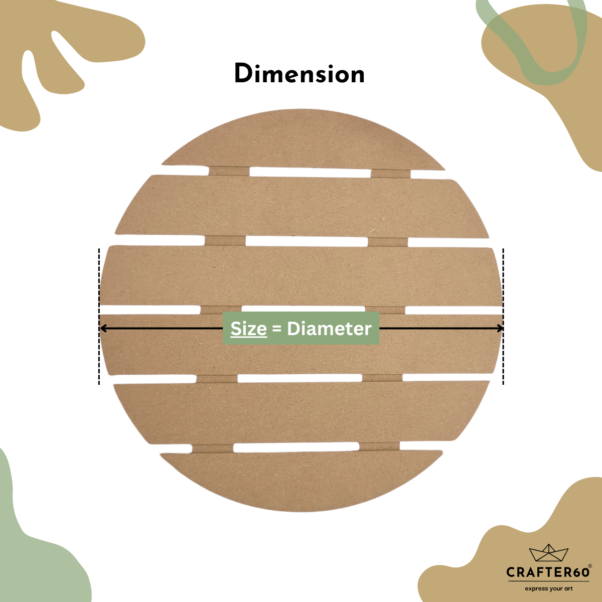 DIY MDF Round Wooden Plank Base (Slatted Circle)