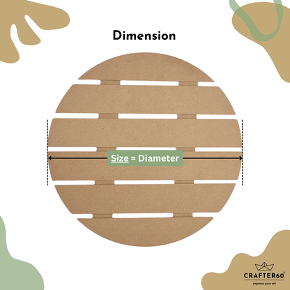 DIY MDF Round Wooden Plank Base (Slatted Circle)