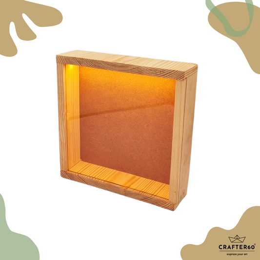 DIY Pinewood Shadow Box with Sliding Acrylic Lid