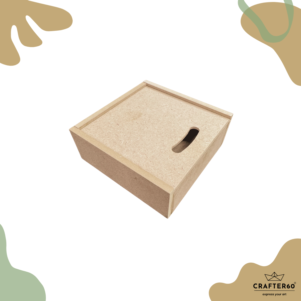 MDF Storage Box with Top Sliding Lid